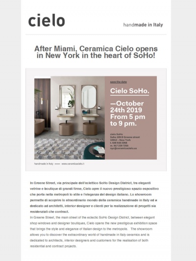 <span>открытие Cielo SoHo<br />24/10/2019 </span>
