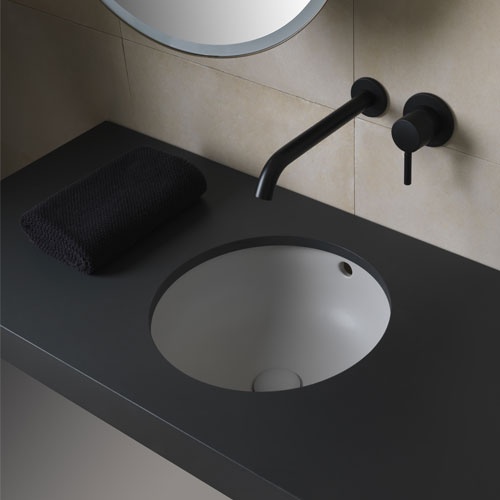 Lavabo bajo encimera redondo