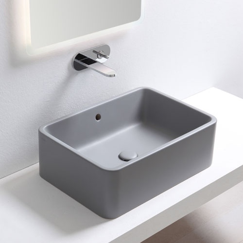 Rectangular on top washbasin 60 with overflow