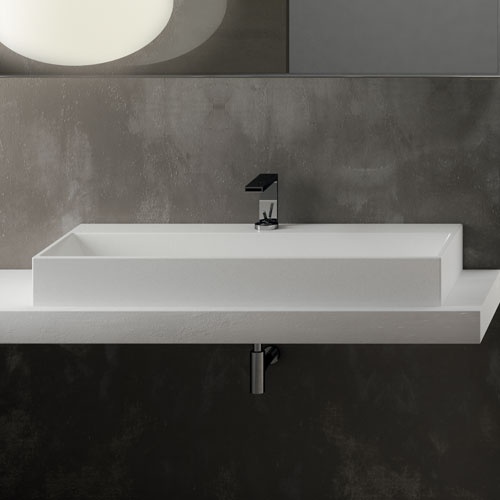 Rectangular washbasin 100