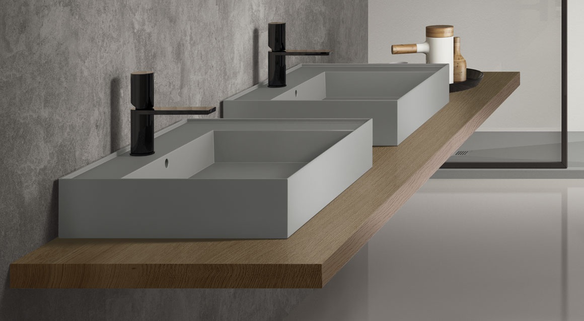 Lavabo rectangular 60 de apoyo o suspendido
