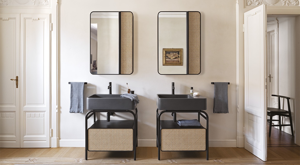 Marcel washbasin with cabinet