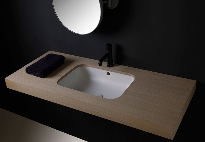 Enjoy undercounter rectangular washbasin Talco finishes.