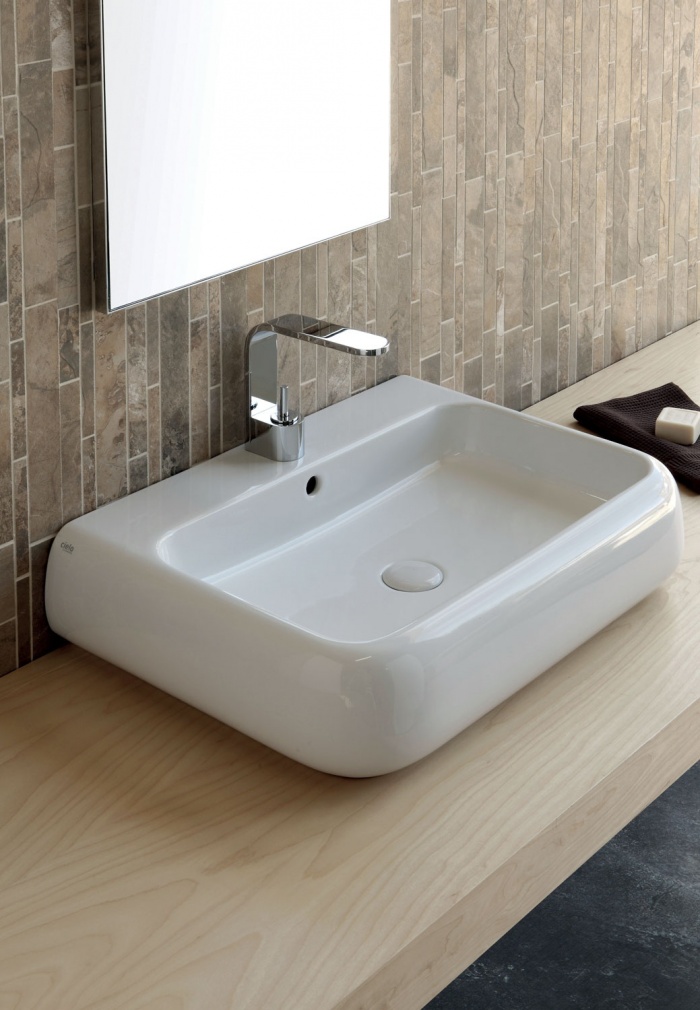 Lavabo de apoyo o supendido 66 - Blanco Brillo