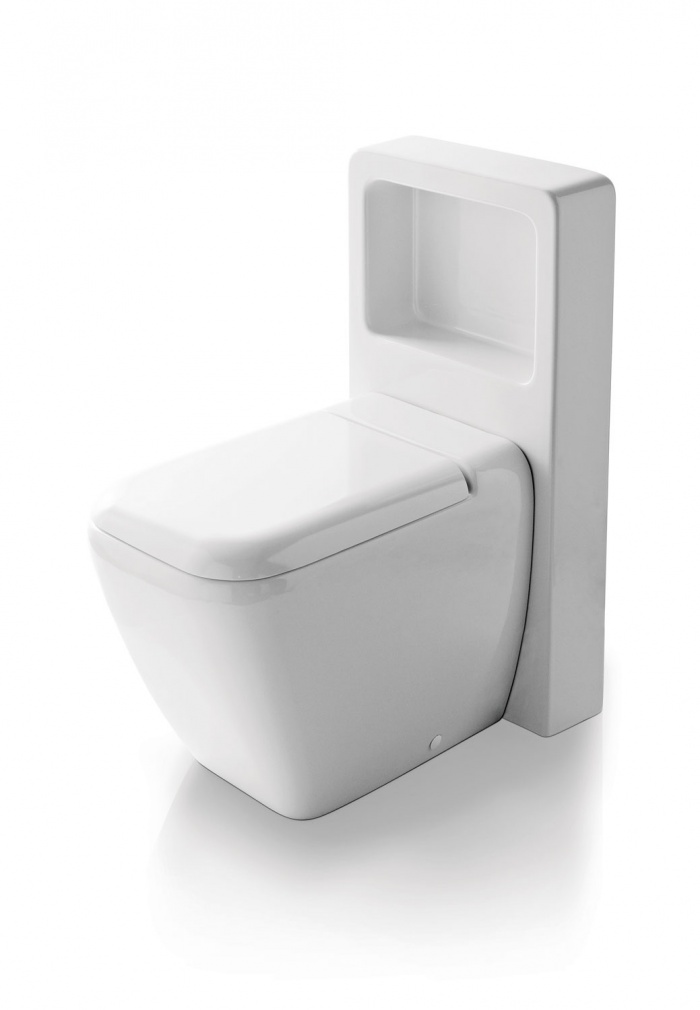 Wc a suelo con Magic Box blanco brillo